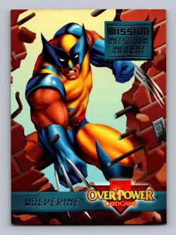 1995 Marvel OverPower Wolverine #6 Mission Card Infestation Incident TCG CCG - Image 3