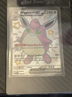 Pokemon TCG Wigglytuff EX Scarlet & Violet Paldean Fates Holo Card 222/091 FA - Image 1