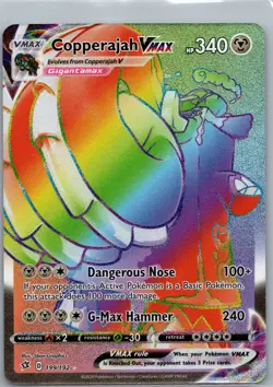 Pokemon Copperajah VMAX 199/192 Holo Card Rebel Clash Secre Rare NM - Image 1