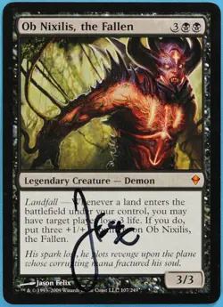 Ob Nixilis, the Fallen Zendikar NM Artist Signed CARD (s4214) ABUGames - Image 1