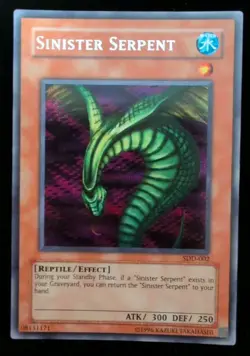 Yu-Gi-Oh Sinister Serpent SDD-002 Limited Holo MP card - Image 1