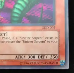Yu-Gi-Oh Sinister Serpent SDD-002 Limited Holo MP card - Image 4