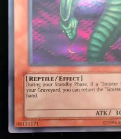 Yu-Gi-Oh Sinister Serpent SDD-002 Limited Holo MP card - Image 5
