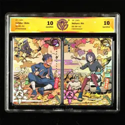 CCG 10/10 DIY Naruto CCG Card NR-MR-061&062 Uchiha Obito & Nohara Rin - Image 1