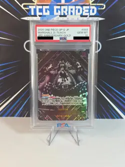 OnePiece Card Game Marshall D. Teach 3rd Anniversary Gold OP09-093 PSA 10 JAP - Image 1