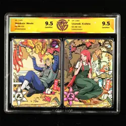 CCG 9.5/9.5 DIY Naruto CCG Card NR-MR-059&060 Namikaze Minato & Uzumaki Kushina - Image 1