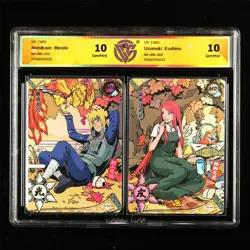 CCG 10/10 DIY Naruto CCG Card NR-MR-059 & 060 Namikaze Minato & Uzumaki Kushina - Image 1