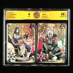 CCG Dual (Rating) 9/10 DIY Naruto CCG Card NR-MR-055&56 Orochimaru & Jiraiya - Image 1
