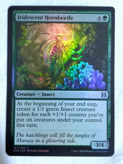Iridescent Hornbeetle 187 Zendikar Rising Foil Magic the Gathering - Image 1