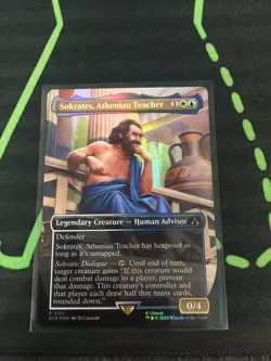 MTG Magic The Gathering Sokrates, Athenian Teacher Ext. Art Foil ACR Commander - Image 1