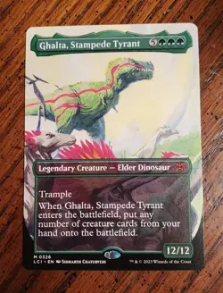 Mtg Ghalta, Stampede Tyrant Borderless The Lost Caverns of Ixalan NM Mythic - Image 1