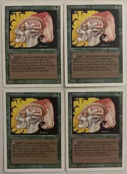 4x Llanowar Elves Playset - NM/LP - 3rd Edition Revised MTG Mana Elves Commander - Image 1