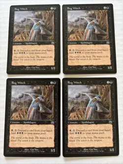 4x Bog Witch - NM/LP Playset - Mercadian Masques - MTG Magic the Gathering #118 - Image 1
