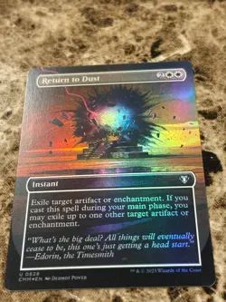 RETURN TO DUST Magic the Gathering MTG Commander Master Borderless Foil - Image 1