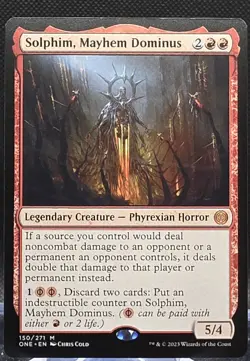 Solphim, Mayhem Dominus #150 Phyrexia: All Will Be One Regular Mythic - Image 1