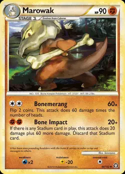 Pokemon Marowak (44/111) HS-Triumphant LP - Image 1