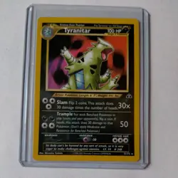 Pokemon TCG NM/M Tyranitar Neo Discovery 31 Regular Unlimited Rare - Image 1