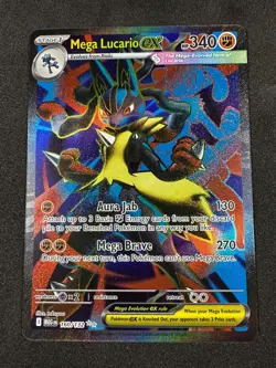 2025 Pokemon TCG MEGA LUCARIO EX 160/132 UR Ultra Rare Full Art Mega Evolution - Image 1