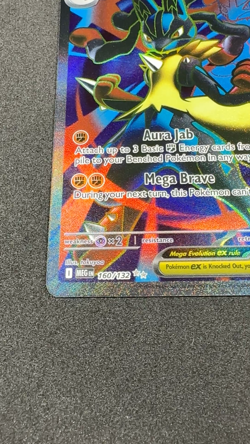 2025 Pokemon TCG MEGA LUCARIO EX 160/132 UR Ultra Rare Full Art Mega Evolution - Image 2