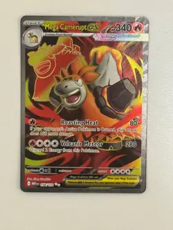 Mega Camerupt ex 156/132 Full Art Mega Evolutions Pokemon 2025 Near Mint - Image 1