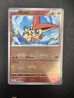 Victini 012/086 (Master Ball Pattern) Pokemon TCG Sv: Black Bolt Reverse Holo NM - Image 1