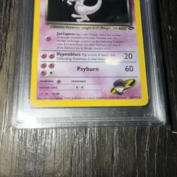 Pokemon Rocket's Mewtwo Gym Challenge Unlimited Holo Rare #14 PSA 8 With SWIRL - Image 2