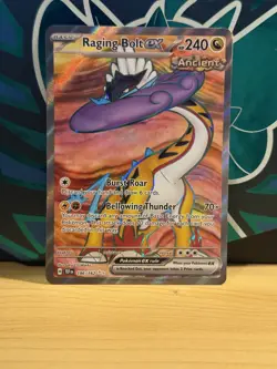 Pokemon TCG Raging Bolt EX 196/162 Temporal Forces Ultra Rare Full Art Holo - Image 1