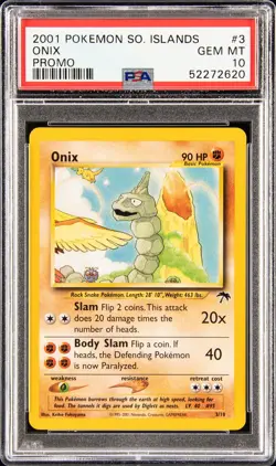 2001 POKEMON SOUTHERN ISLANDS PROMO #3 ONIX PSA 10 - Image 1