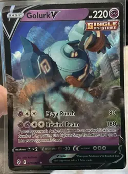 Pokemon TCG Golurk V Evolving Skies 070/203 Holo Ultra Rare Mint - - Image 1