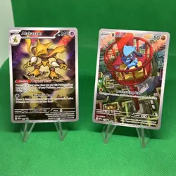 Riolu 010 + Alakazam 009 MEP Pokemon Mega Evolution ETB Black Star Promo IR Holo - Image 1