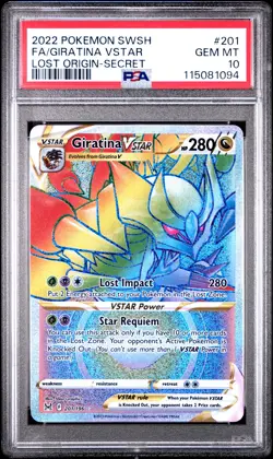 2022 POKEMON SWORD & SHIELD LOST ORIGIN SECRET FULL ART/GIRATINA VSTAR PSA 10 - Image 1