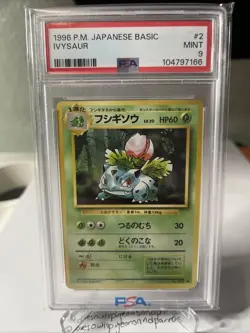 Pokemon TCG Ivysaur Japanese Base Set Psa 9 - Image 1