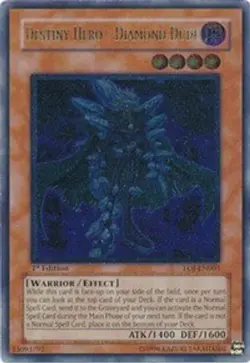 Destiny Hero - Diamond Dude (UTR) - 1st Edition Enemy of Justice MP YuGiOh - Image 1