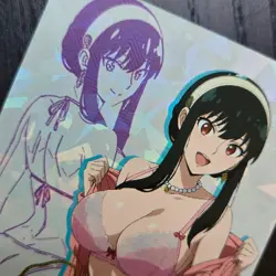 Spy x Family Yor Forger Waifu Lewd K1 Dream Goddess Anime ZR Foil Card S79 - Image 2