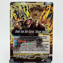 Dragon Ball Z Card PRE-RELEASE Great Ape Son Gohan Saiyan Impulse BT15091OE5 - Image 1