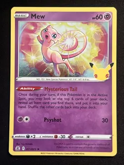 Mew 011/025 Celebration Pokemon TCG Card Lot Of 7 Lp-NM - Image 3