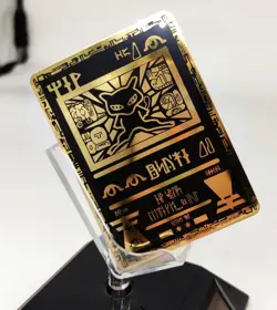 Ancient Mew Metal Colored Pokemon Card | Collector's Edition Black gold - Image 3