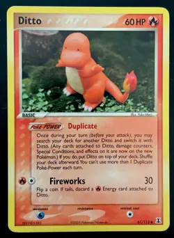 Ditto (Charmander) Pokemon TCG EX Delta Species Common Card #61/113 - Near Mint - Image 1