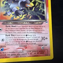 Pokemon TCG Dark Houndoom Card Neo Destiny Series 7/105 Holo Nm-lp - Image 3