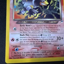 Pokemon TCG Dark Houndoom Card Neo Destiny Series 7/105 Holo Nm-lp - Image 4