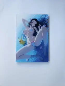 Demon Slayer Snowglobe Card Nezuko Pikachu - Image 3
