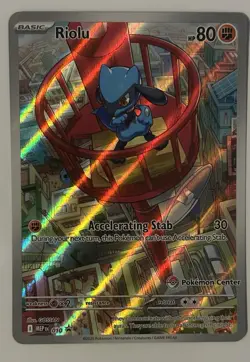 Riolu Pokemon Center Stamped Promo Mega Evolutions Card - Image 1
