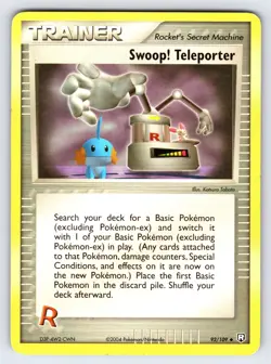 Swoop! Teleporter 92/109 2004 EX Team Rocket Returns Pokemon Card TCG - Lp - Image 1