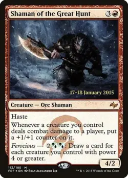 Shaman of the Great Hunt -Foil Medium Play MTG Promos: Prerelease Cards - Image 1