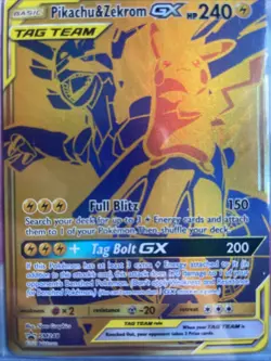 Pokemon TCG Pikachu & Zekrom GX Sun & Moon SM248 Holo Promo Card NM - Image 1