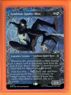 Marvel's Spider-Man Symbiote Spider-Man (Borderless) Rare Foil #217 - Image 1