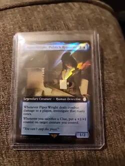 Piper Wright, Publick Reporter Extended Art Surge Foil - PIP 0907 NM - MTG Magic - Image 1