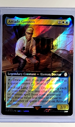 2024 MTG Magic the Gathering Fallout Extended Art Surge Foil #935 Arcade Gannon - Image 1