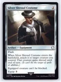 MTG Silver Shroud Costume U Universes Beyond: Fallout 142 NM - Image 1
