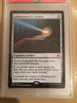 PSA 9 Mint Alhammarret’s Archive MTG Origins Legendary Artifact - Image 2
